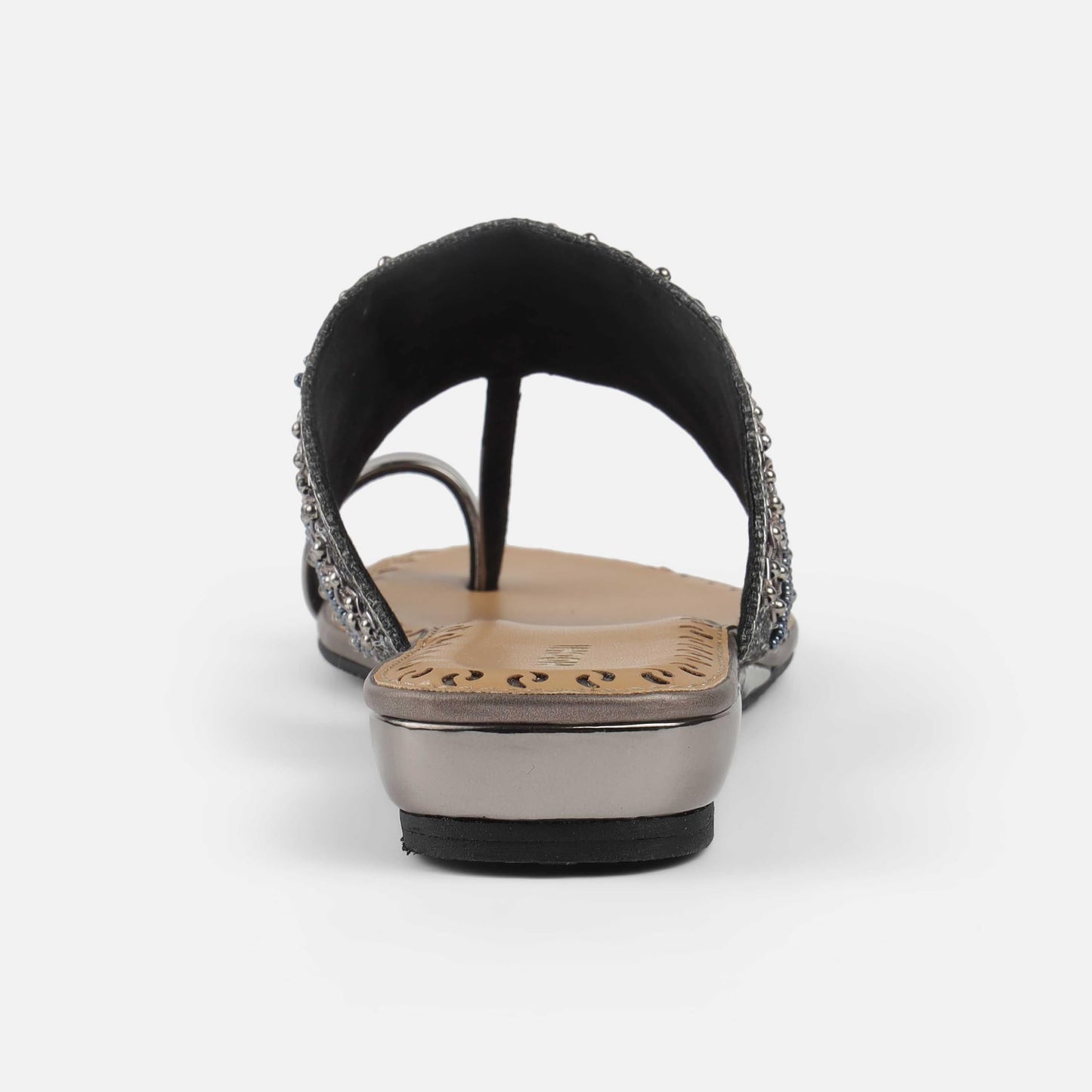 Mochi Women Gold Chappals UK/8 EU/41(35-2114)