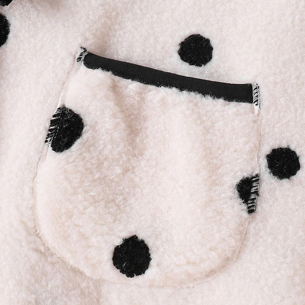 Hopscotch Girls Polyester Waist Length Jackets in White Color For Ages 5.5-6 Years