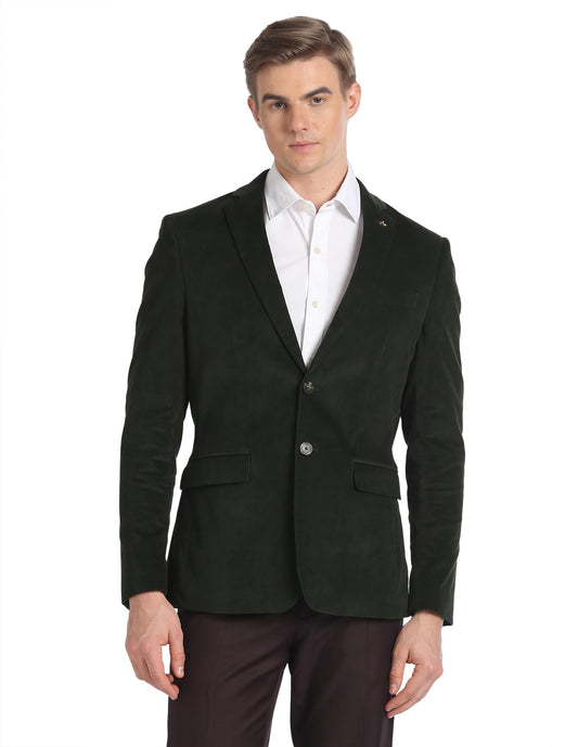Arrow Men's Single Breasted Slim Blazer (ARAGBZ5027_Olive