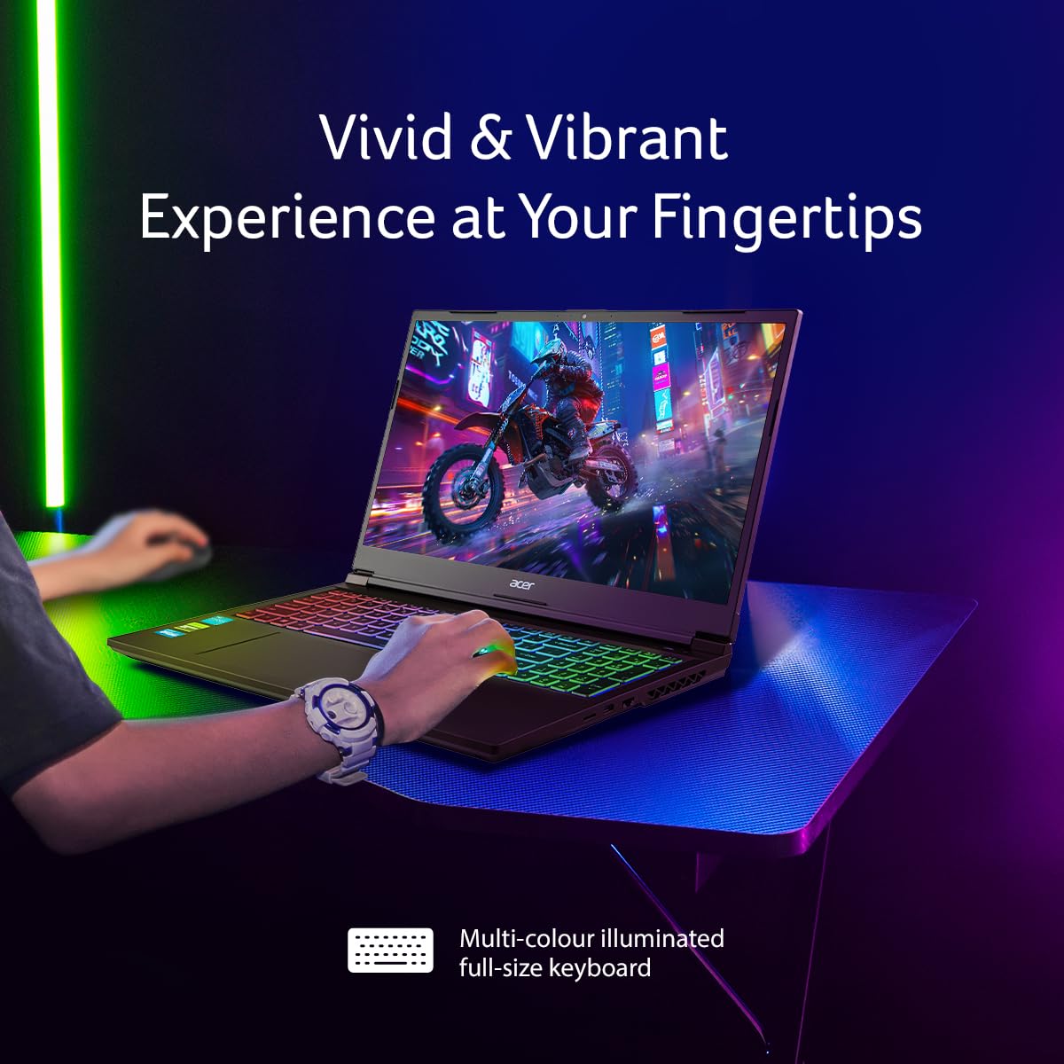 Acer Aspire 7 Intel Core i5-13420H/ NVIDIAGeForce RTXTM 2050 Premium Laptop (Windows 11 Home/16 GB RAM/512GB SSD/54 WHR) A715-79G with 39.62cm (15.6") Full HD Display, Metal Body, 1.99 KG