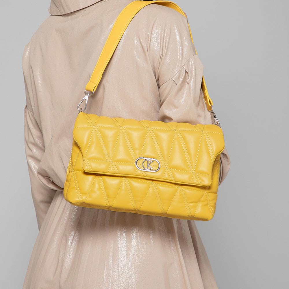 CUCKOOS LONDON Purse for Women Branded, Stylish Handbags for Women Trendy | Handbag for Woman Stylish Latest, Sling Bag for Woman | Branded Handbags for Ladies Latest - ELIZA, Yellow