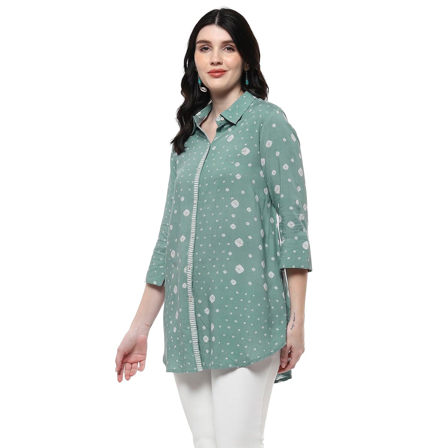 BIBA Women Viscose Rayon Straight Printed Kurti