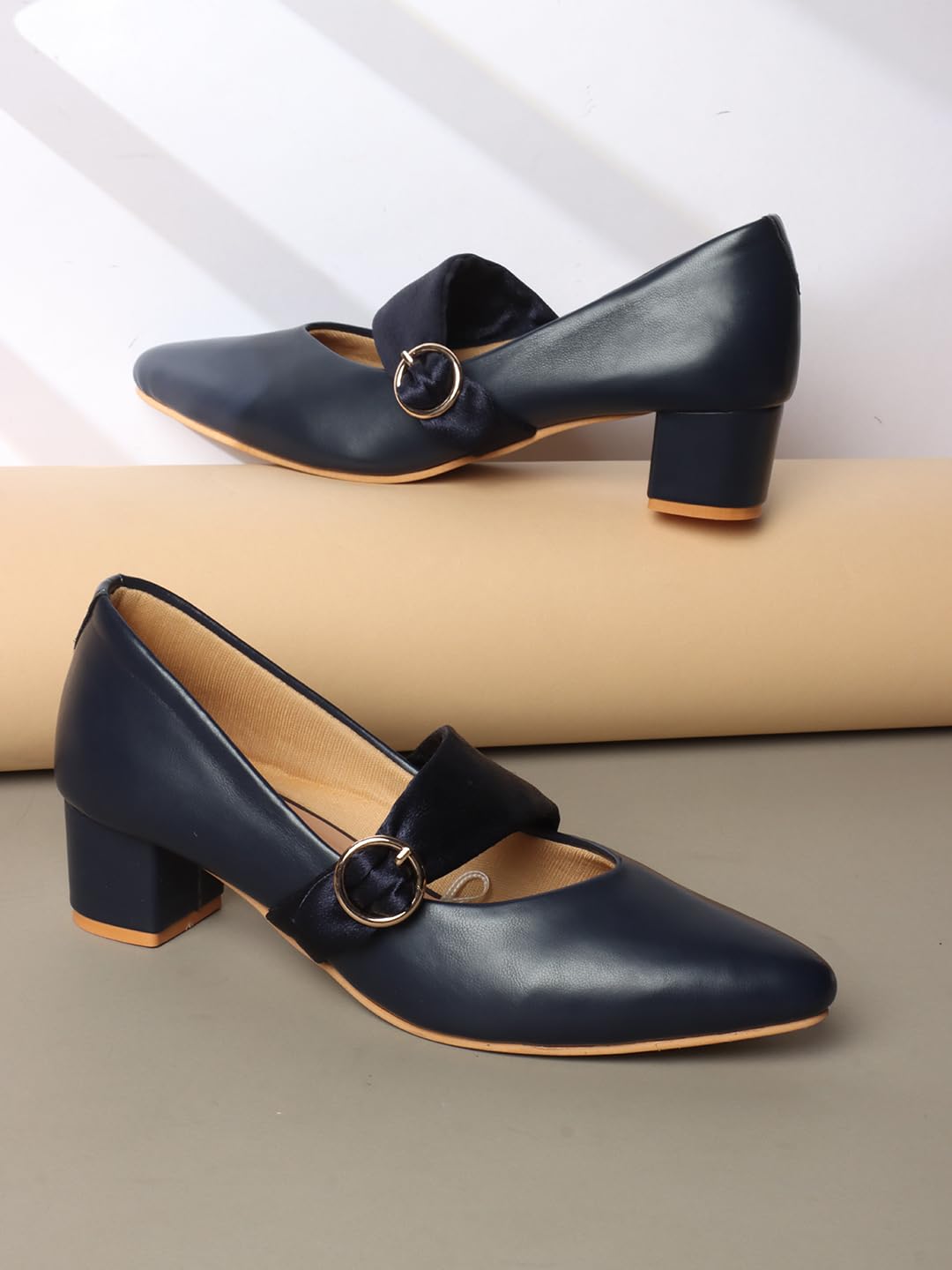 Carlton London Women Shoes,Navy Blue,UK-5