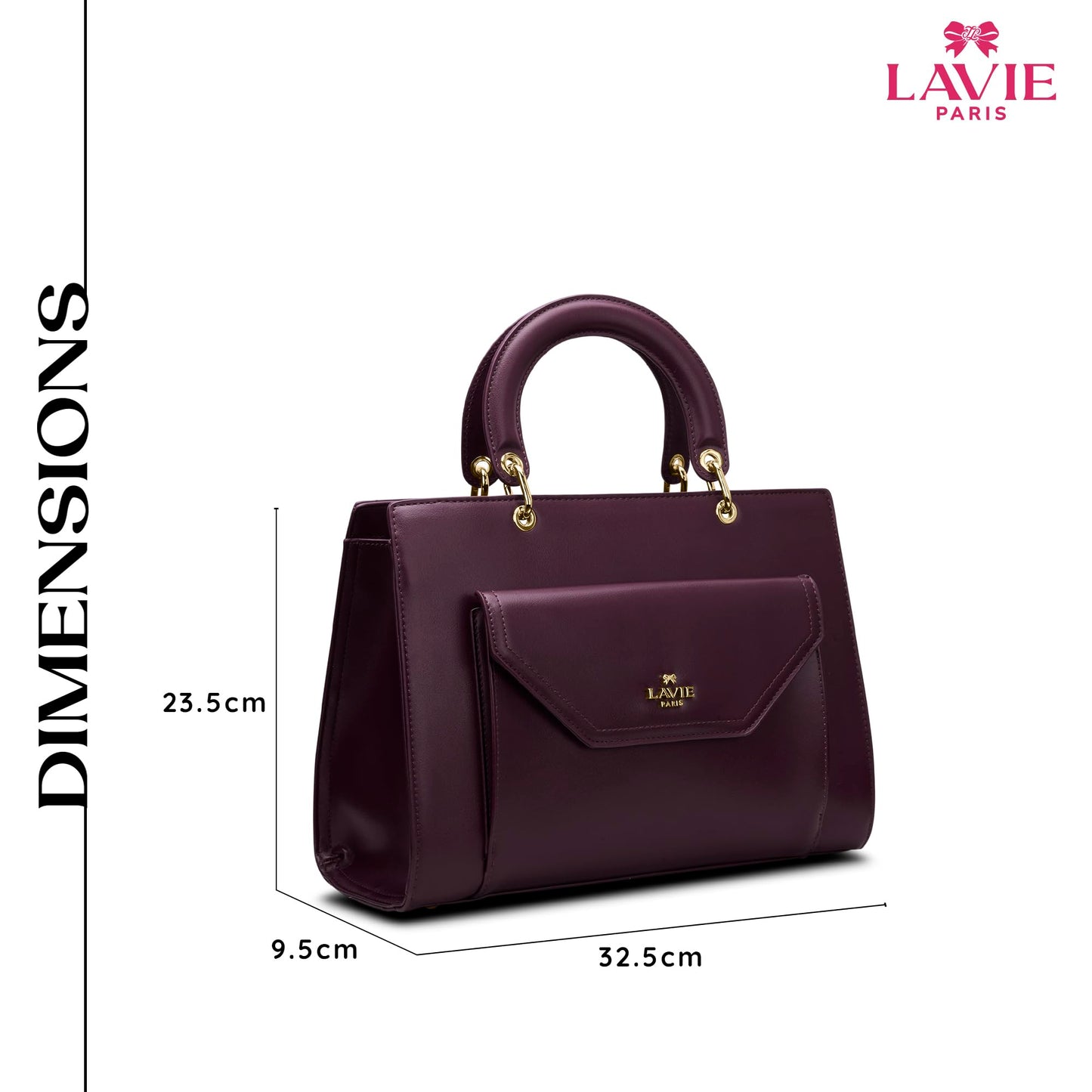 LAVIE PARIS Women's Pisa Box Satchel Bag | Satchel Handbag for Work | Ladies Purse | Stylish Shoulder Bag | Gift for Women