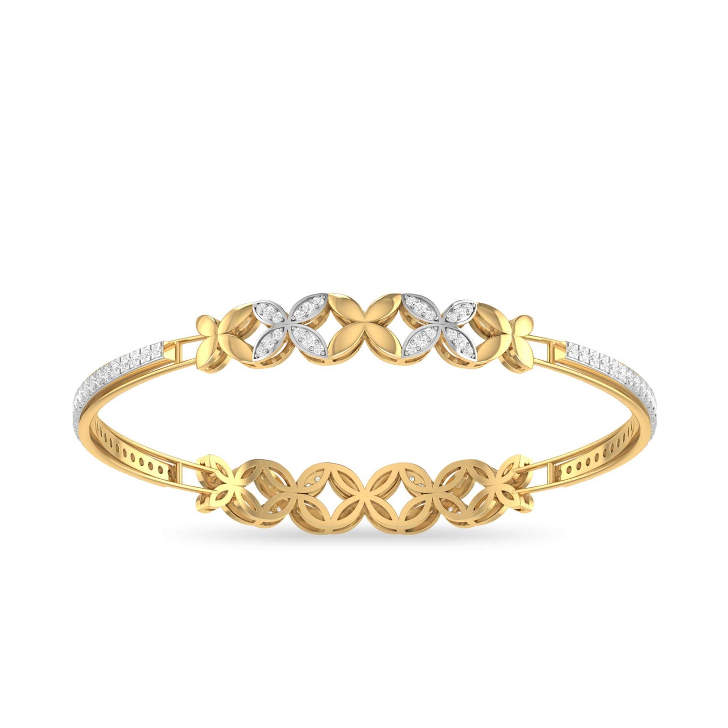 PC Jeweller 14k (585) Yellow Gold and Solitaire Bangle for Women
