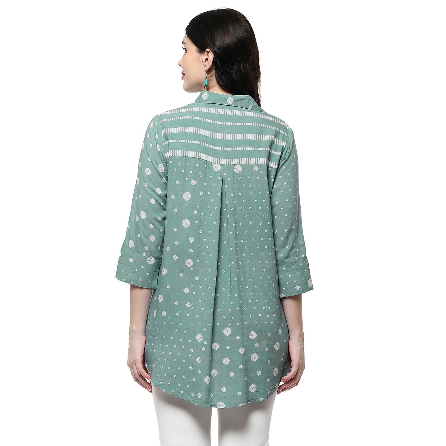 BIBA Women Viscose Rayon Straight Printed Kurti