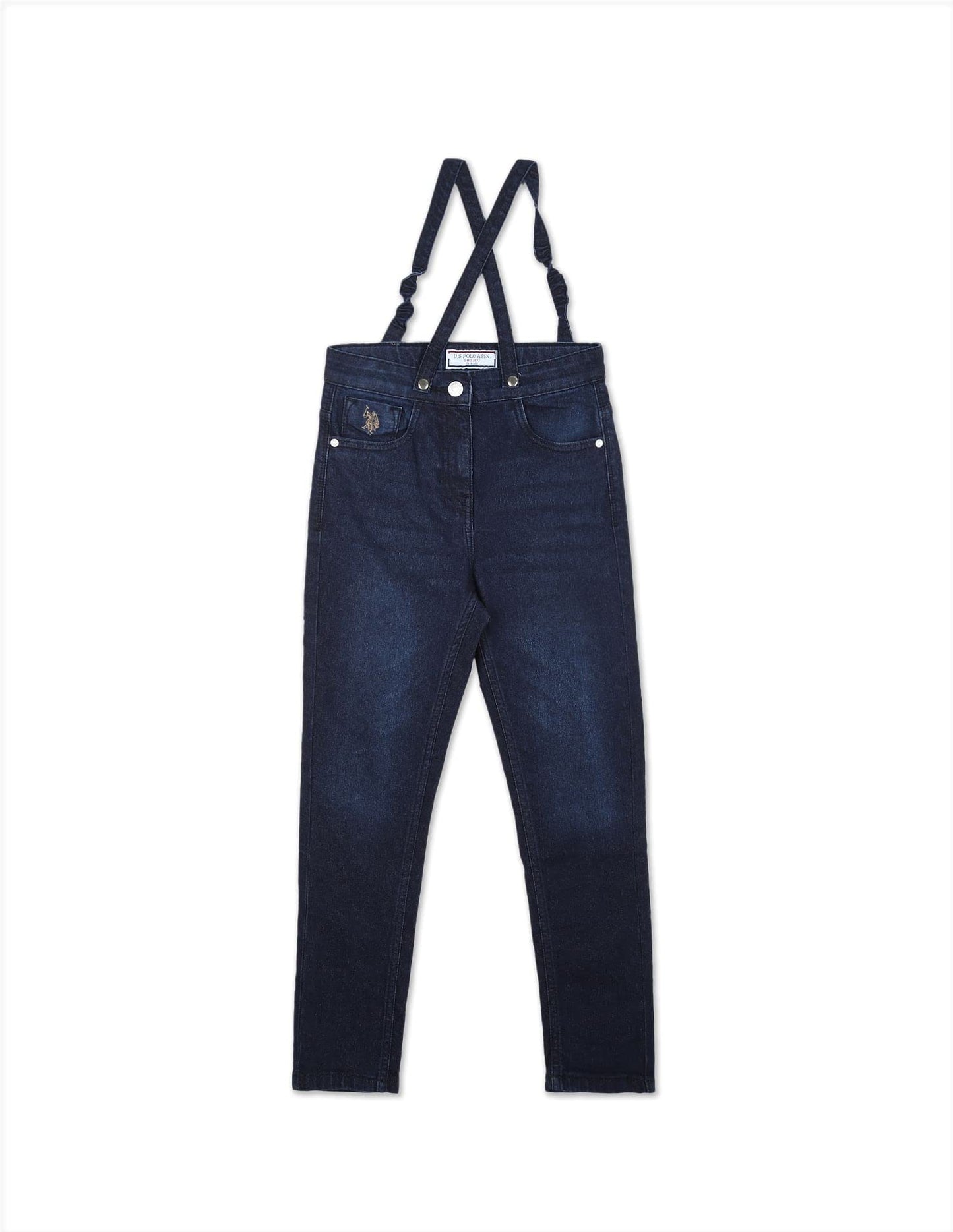 U.S. POLO ASSN. Girl's Regular Jeans (UGJEN0089_DK. Blue_S)