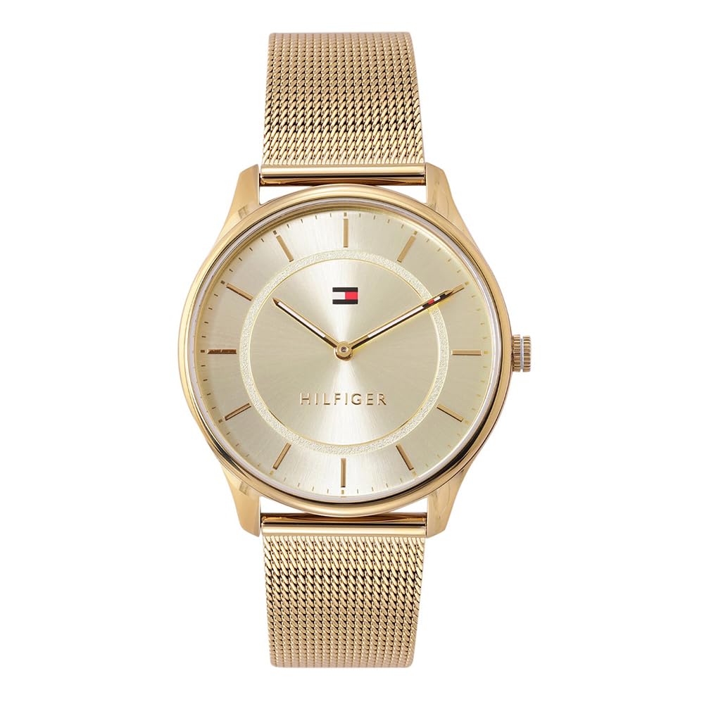 Tommy Hilfiger Quartz Blue Dial Two Toned Stainless Steel Strap Analog Watch for Women