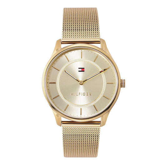 Tommy Hilfiger Quartz Blue Dial Two Toned Stainless Steel Strap Analog Watch for Women