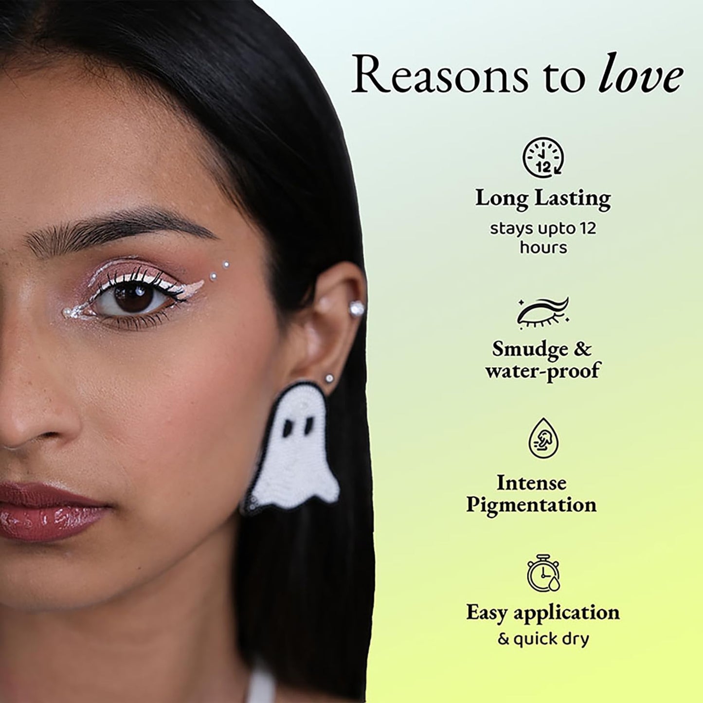 Elitty Neon Daze Ombre Waterproof Liquid Eyeliner Combo (Pack of 3) | Holographic Shades (Purple-Blue, Silver-Blue, Pink-Copper) | Lasts Upto 12 Hrs | 4 ML Each