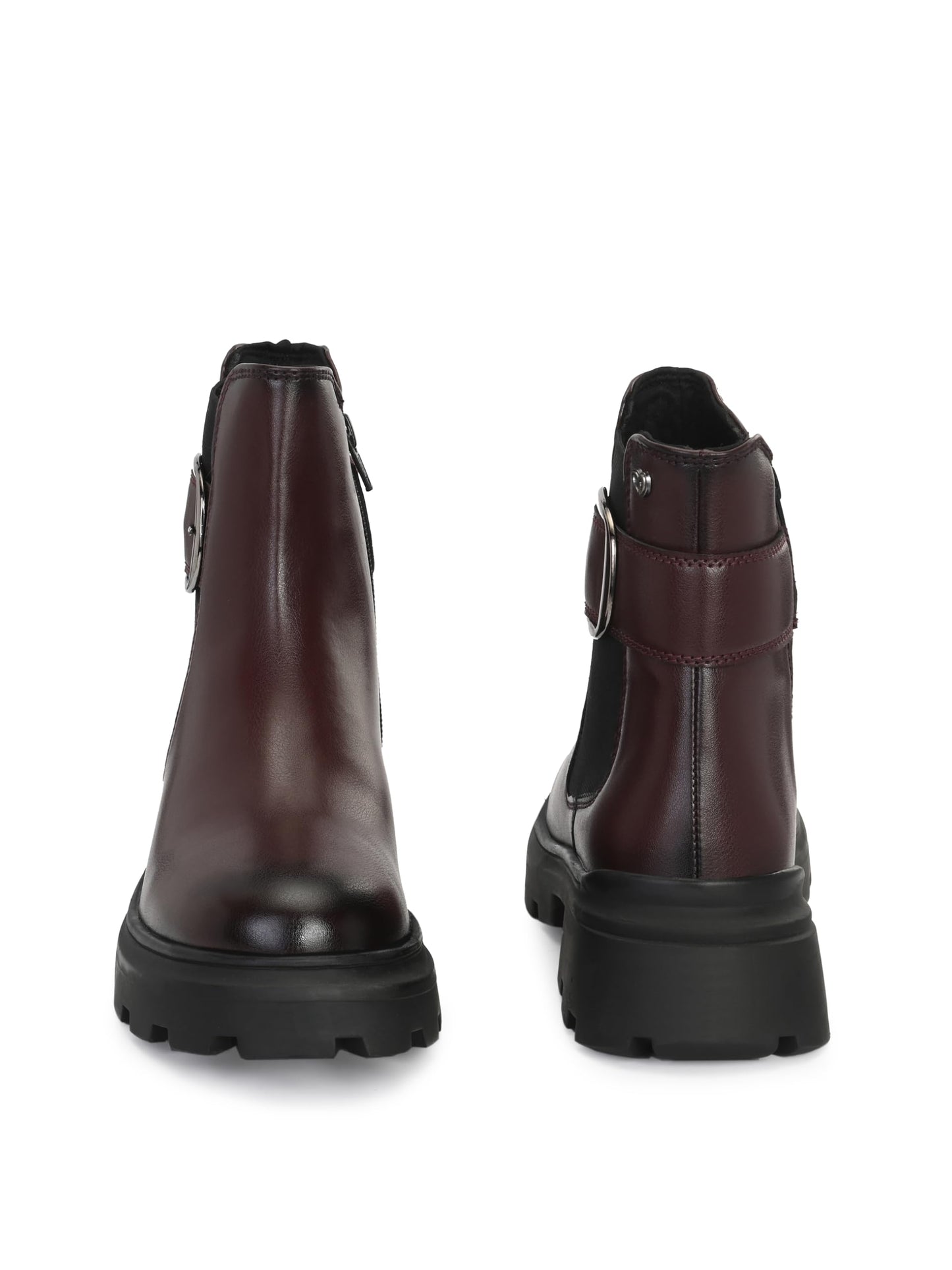 Delize Cherry Lightweight Women chelsea ankle boots with buckle detail and track outsole 67305-39