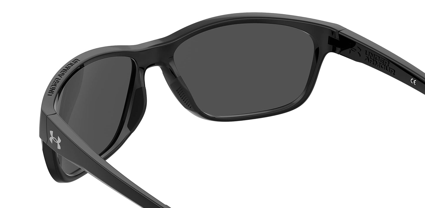 Under Armour Non-Polarized Round Unisex's Sunglasses-(UA UNDENIABLE 807 61KA| Black color