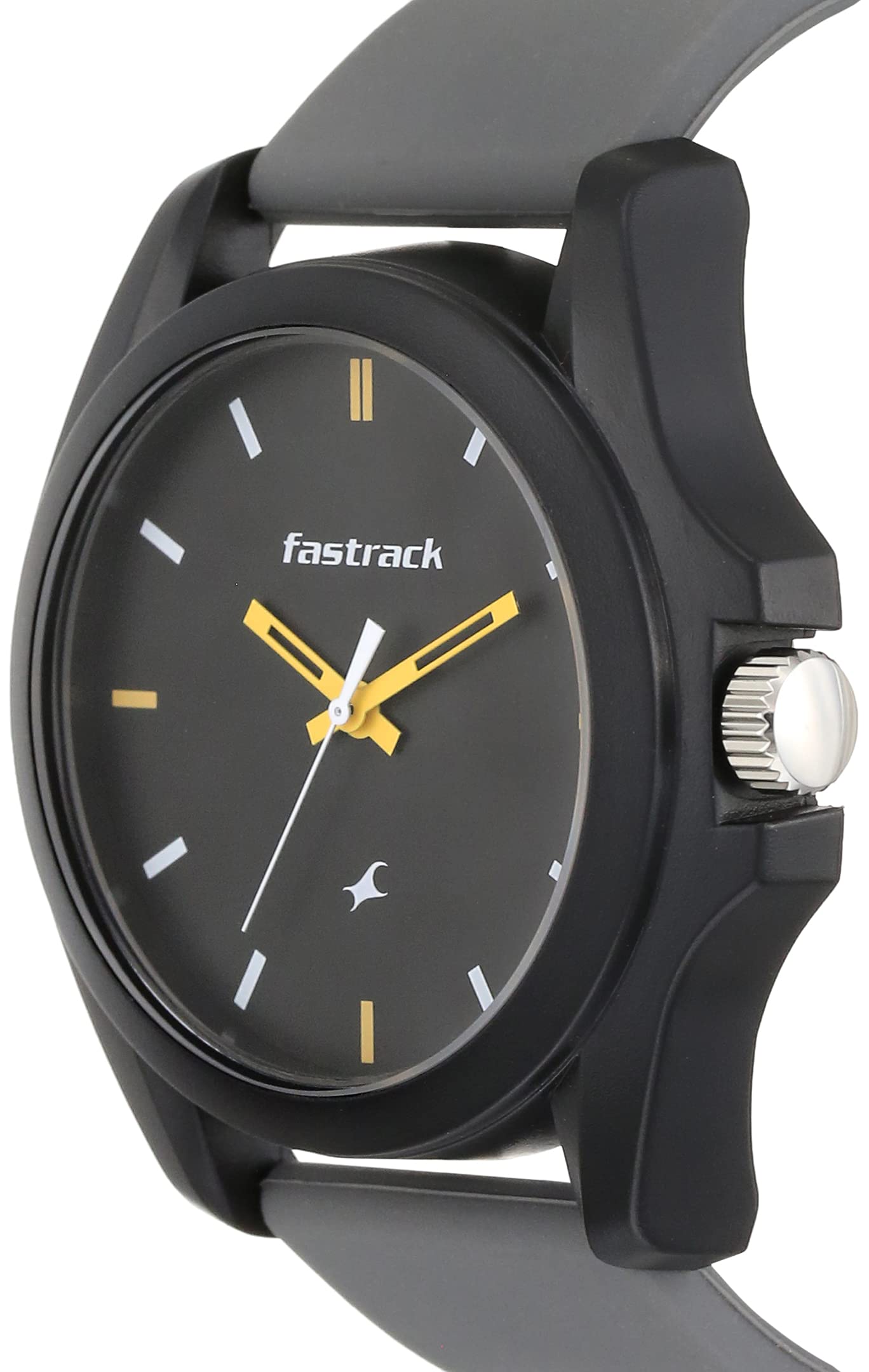 Fastrack Unisex Silicone Analog Grey Dial Watch-68011Pp08/Nr68011Pp08, Band Color-Multicolor