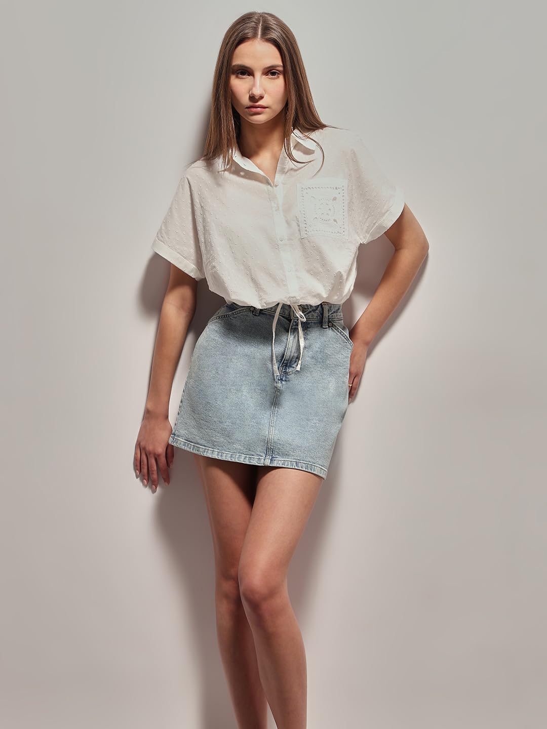 VERO MODA Women's Regular Fit White Top