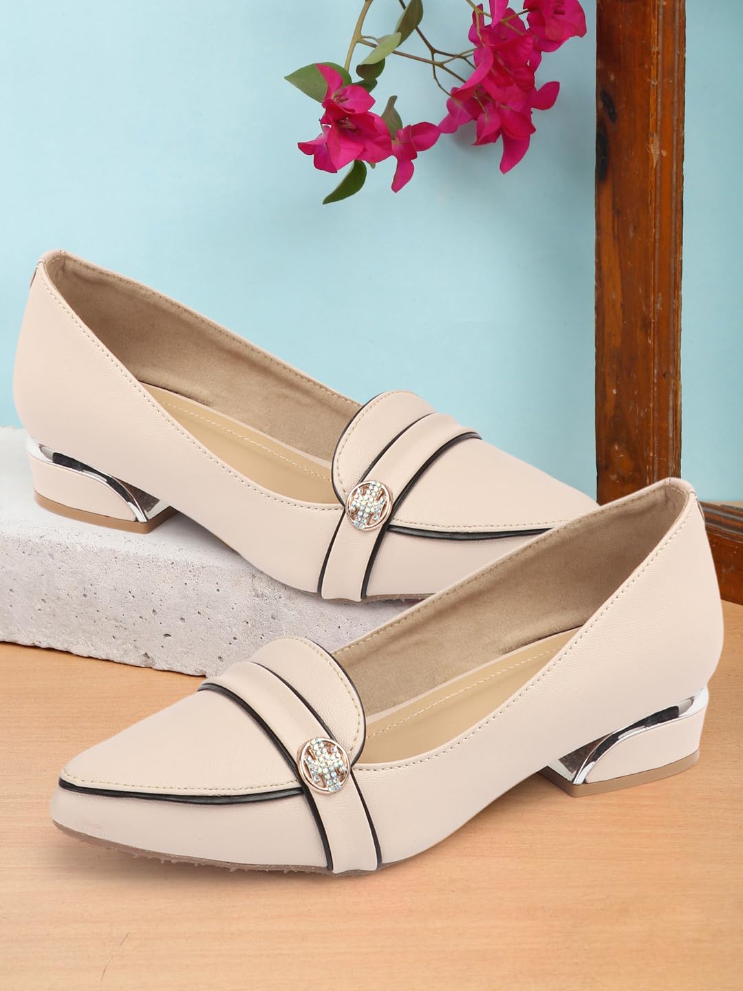 Carlton London Women Shoes,Cream,UK-4