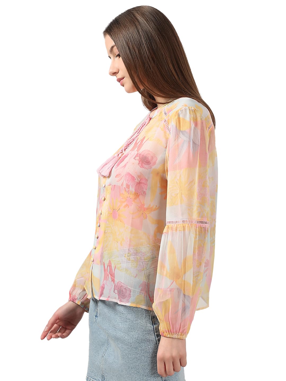 VERO MODA Women's Regular Fit Yellow Top