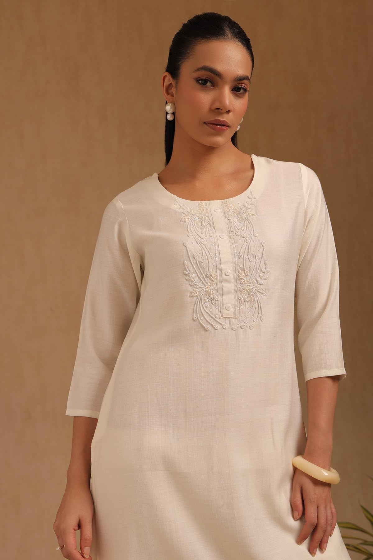 Soch Women's Gadwal Embroidered Kurta