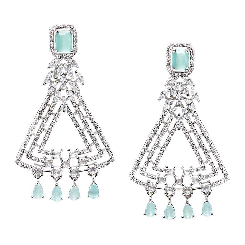 VOYLLA Elegant CZ Dangler Earrings