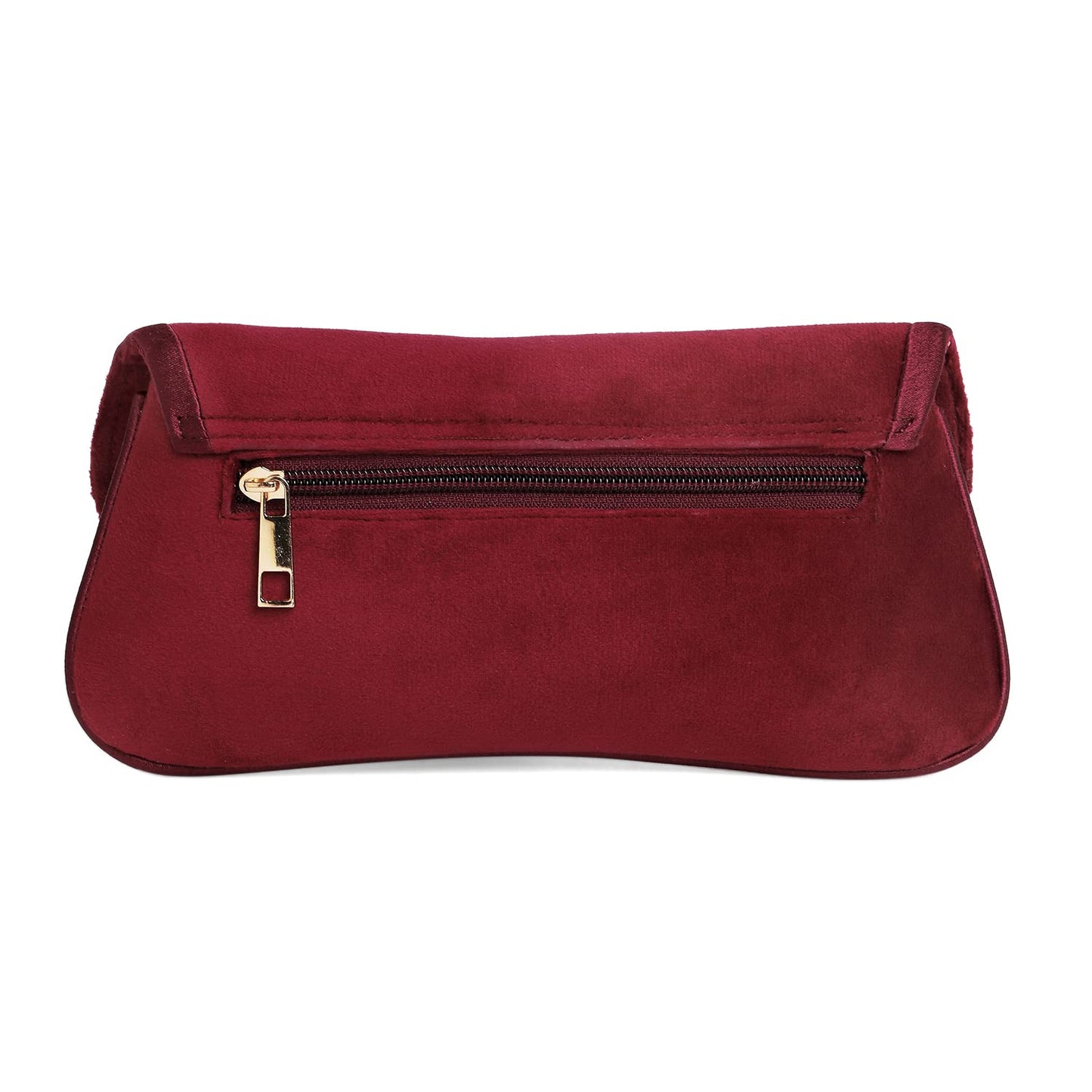 Peora Maroon Clutch Purses for Women Handmade Evening Handbag Stylish Bridal Fashion Clutch Bag for Girls (C131M)