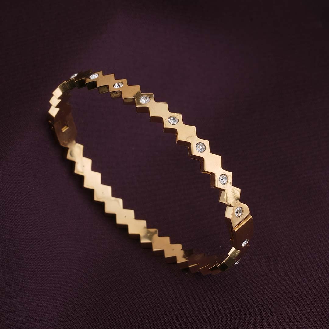 PALMONAS Studded Gold Bracelet for Women - Gift for Girls & Women | Waterproof & Anti-Tarnish Bracelet
