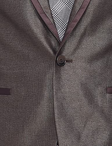 Park Avenue Men's Slim Fit Suit (8907663056745_PMDP03192-O5_104_Medium Brown)