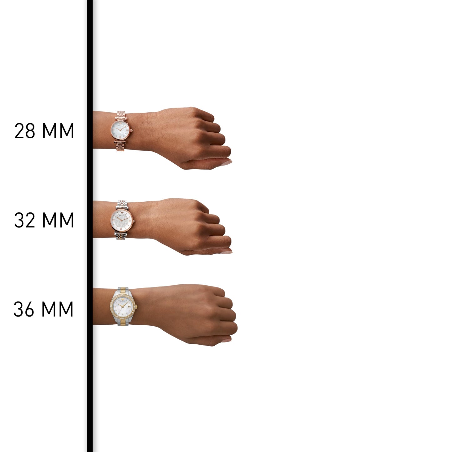 Emporio Armani Stainless Steel Gianni T-Bar Analog White Dial Women Watch - Ar1926, Multi-Color Band