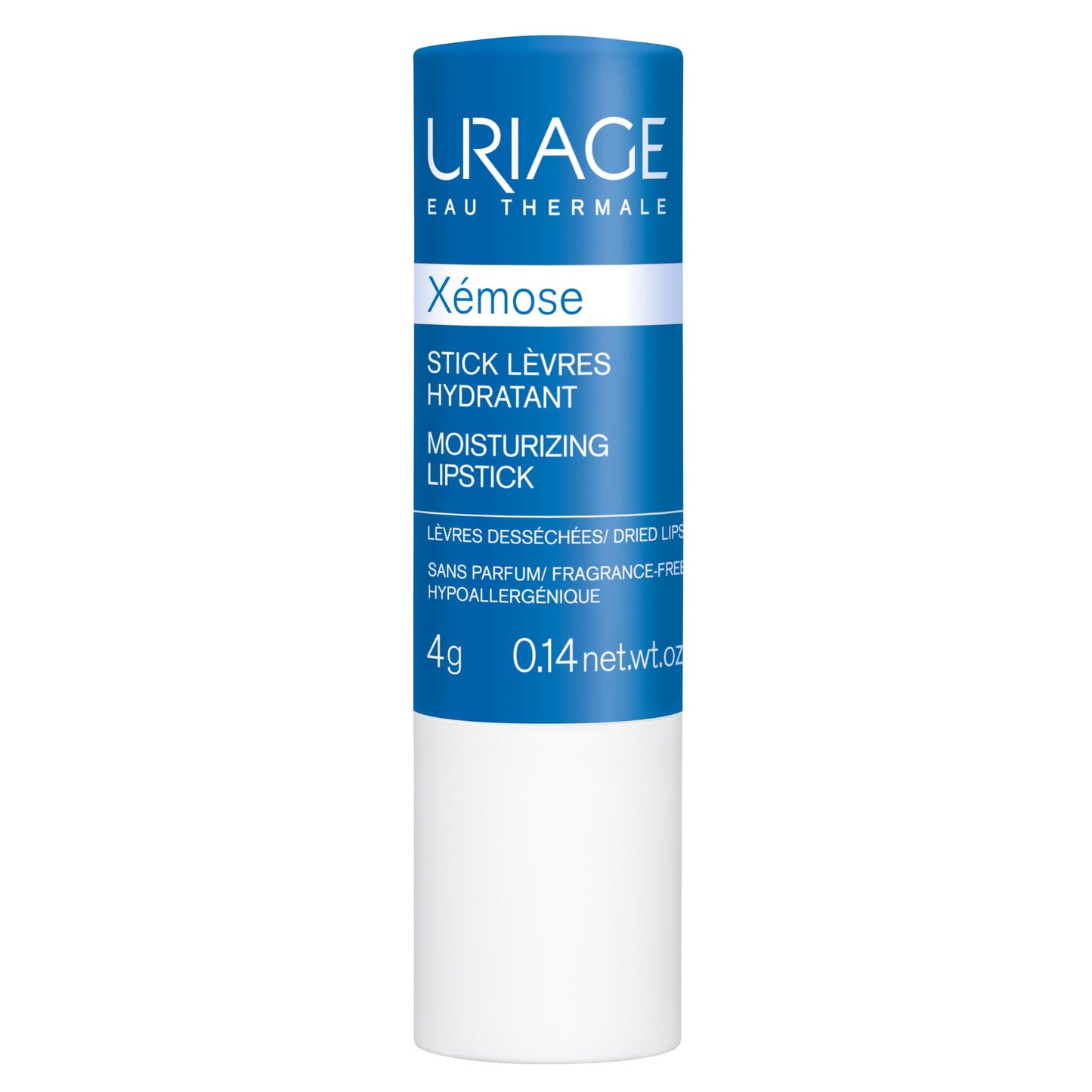 Uriage Xemose Moisturising Lipstick, 4g| For Hydrated & Moisturised Lips|Enriched With Shea Butter, Vitamin C & E and Hyaluronic Acid| Fragrance-free & Scent-free