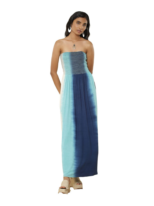 Label RITU KUMAR Off Shoulder Dyed Long Dress