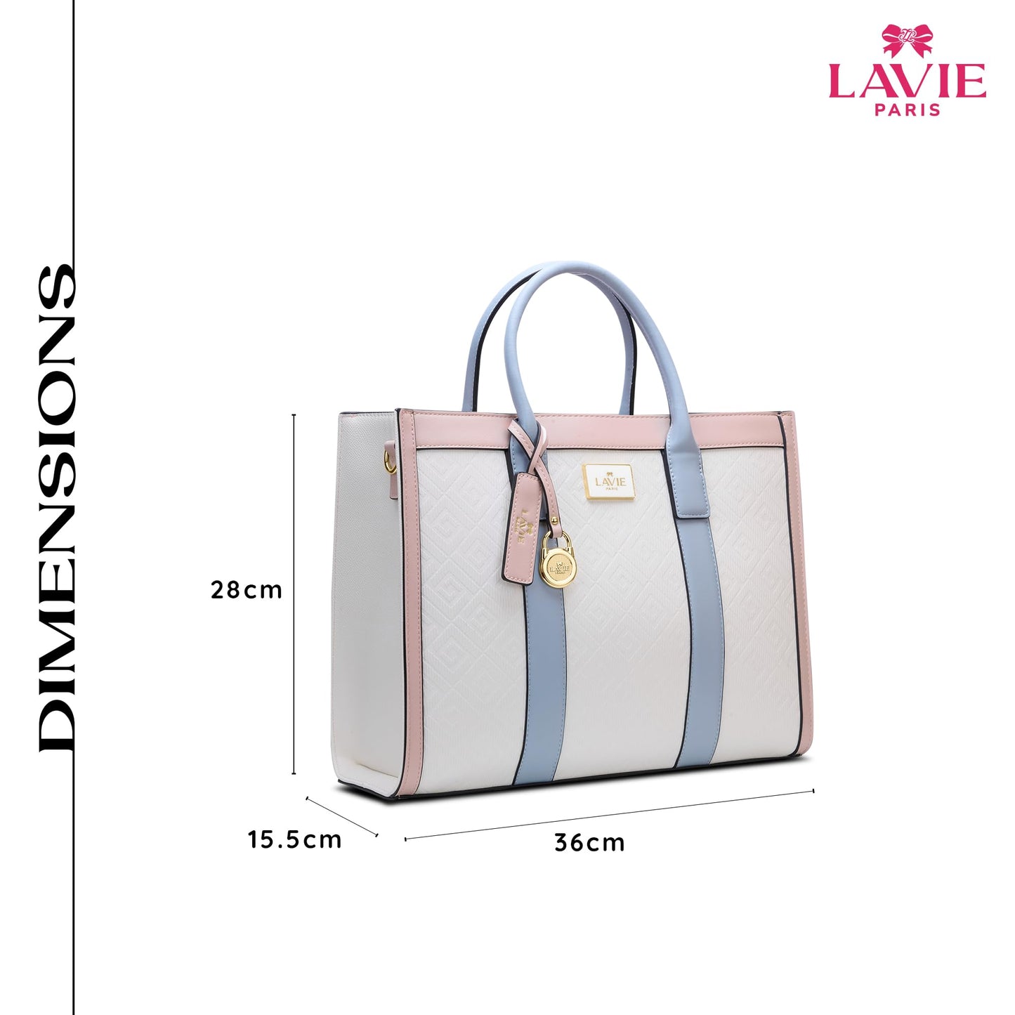 LAVIE PARIS Women's Eloise Large Box Satchel Bag | Satchel Handbag for Work | Ladies Purse | Stylish Shoulder Bag | Gift for Women