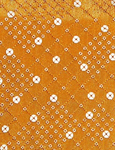 BIBA WOMEN EMBROIDERY FLARED SALWAR KURTA DUPATTA(SKDEMBROIDE6814_OCHRE_34)