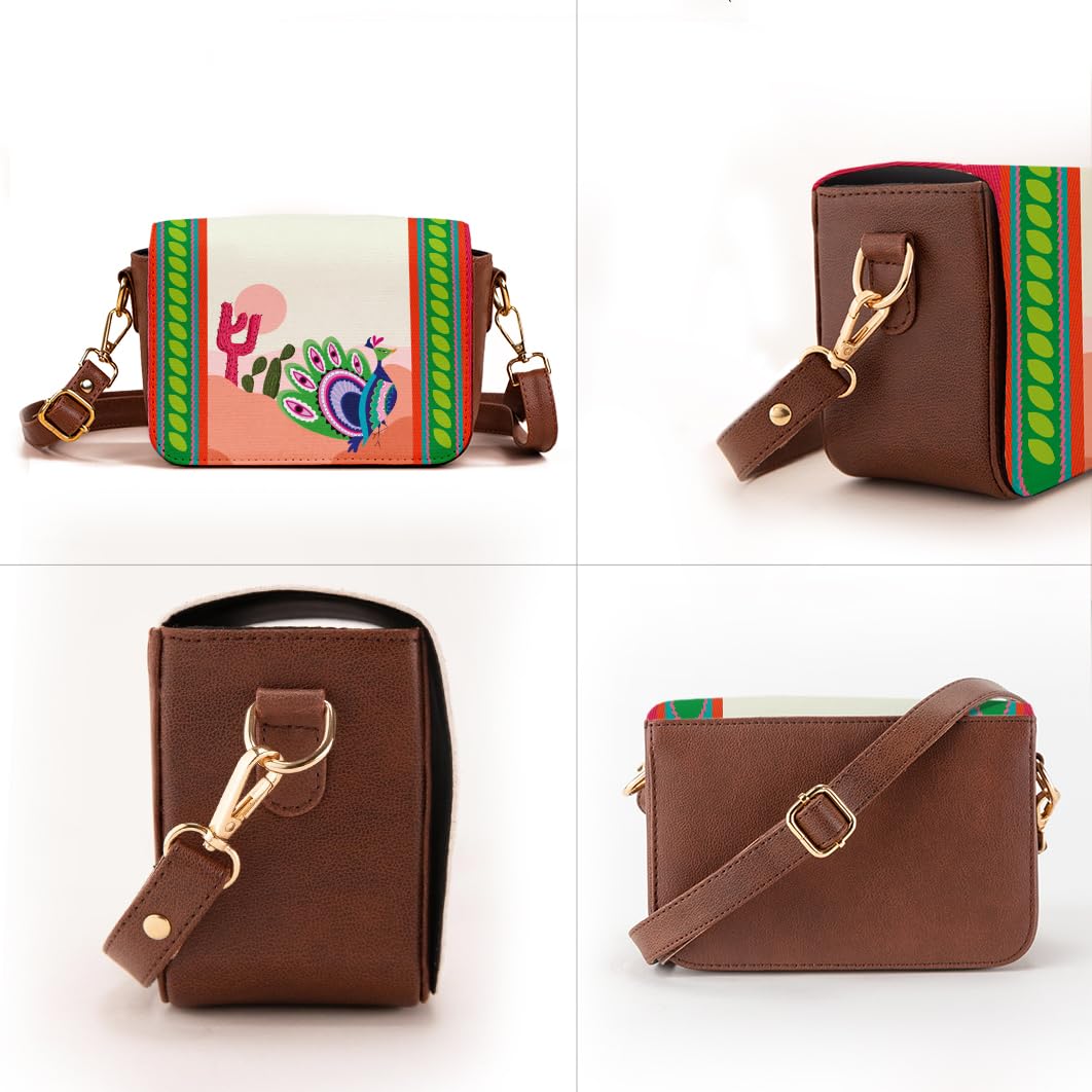 Kalankit Sling Bag | Vegan Leather Sling Bag for Woman, Trendy Crossbody Bags for Women | Everyday Side Bag & Shoulder Purse, Travel Companion & Valentine Gifts for Women | Cactus Clapback