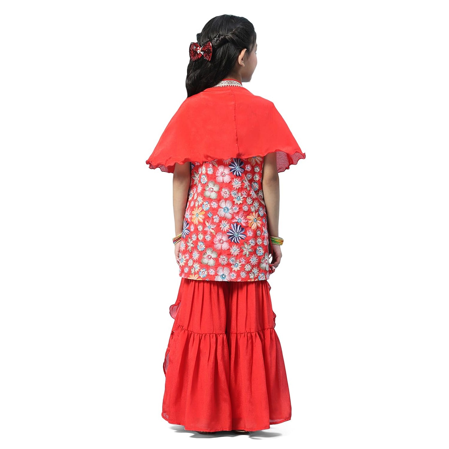 BIBA GIRL PRINTED A LINE KID(KW5442_RED_11)