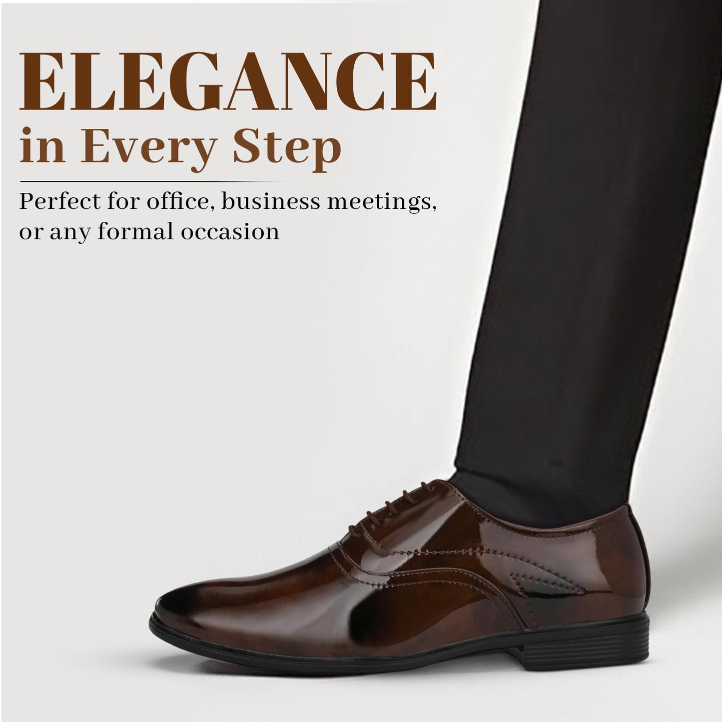 STANPHORD Men's Breeze Tan Formal Shoes_10 UK (IMPSL 15001)