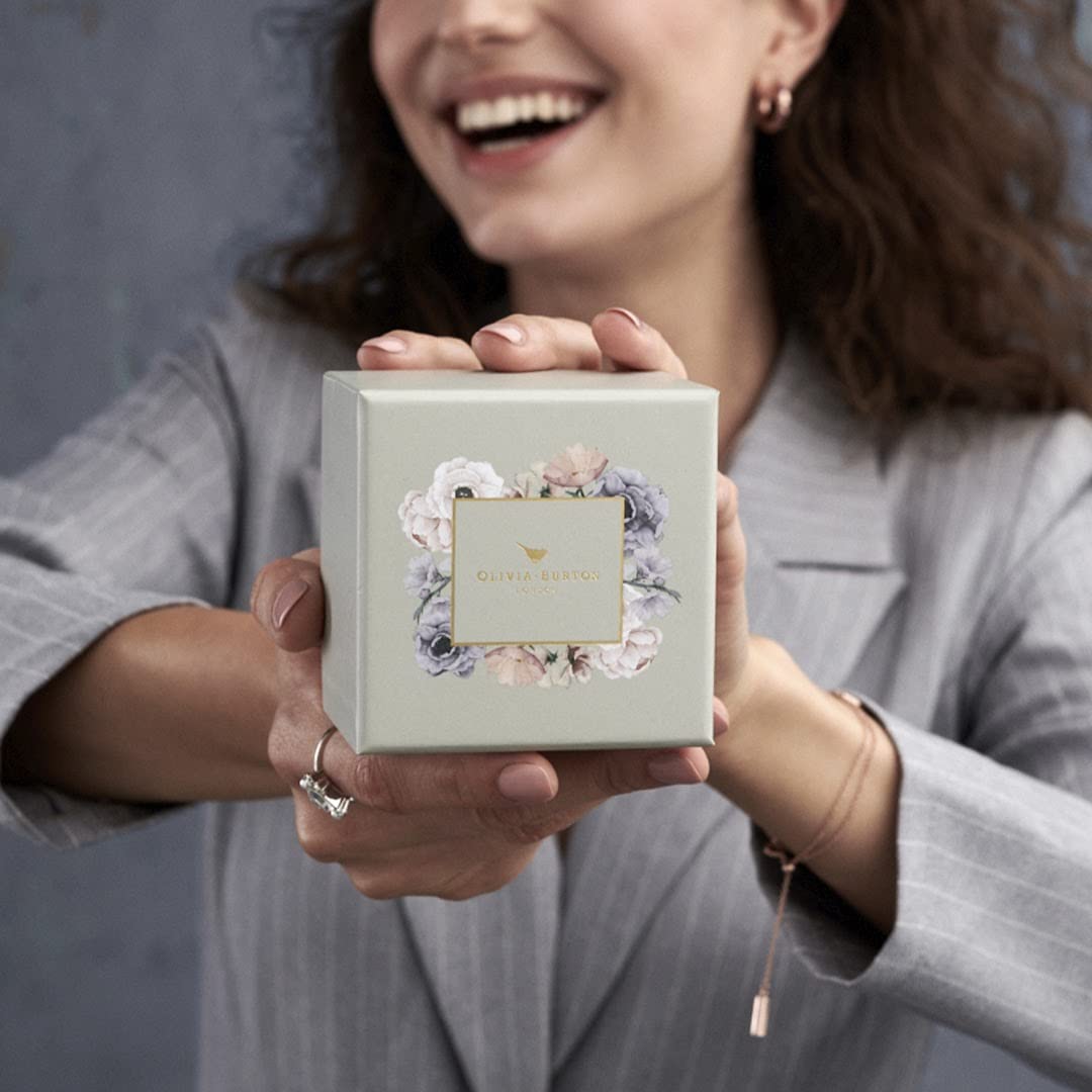 Olivia burton The Wishing Watch Qtz Basic White & Stone Round Dial Women's Watch|Chalk Blue Vegan Material Material|Blue Color Band - OB16SG07