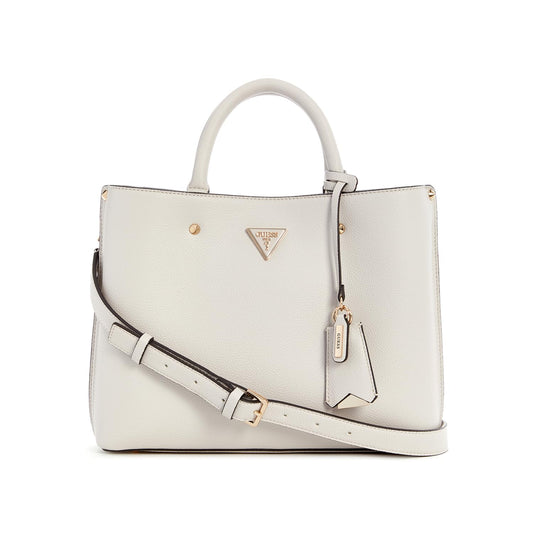 Guess Ivory Solid Meridian Girlfriend Shoulder Bag