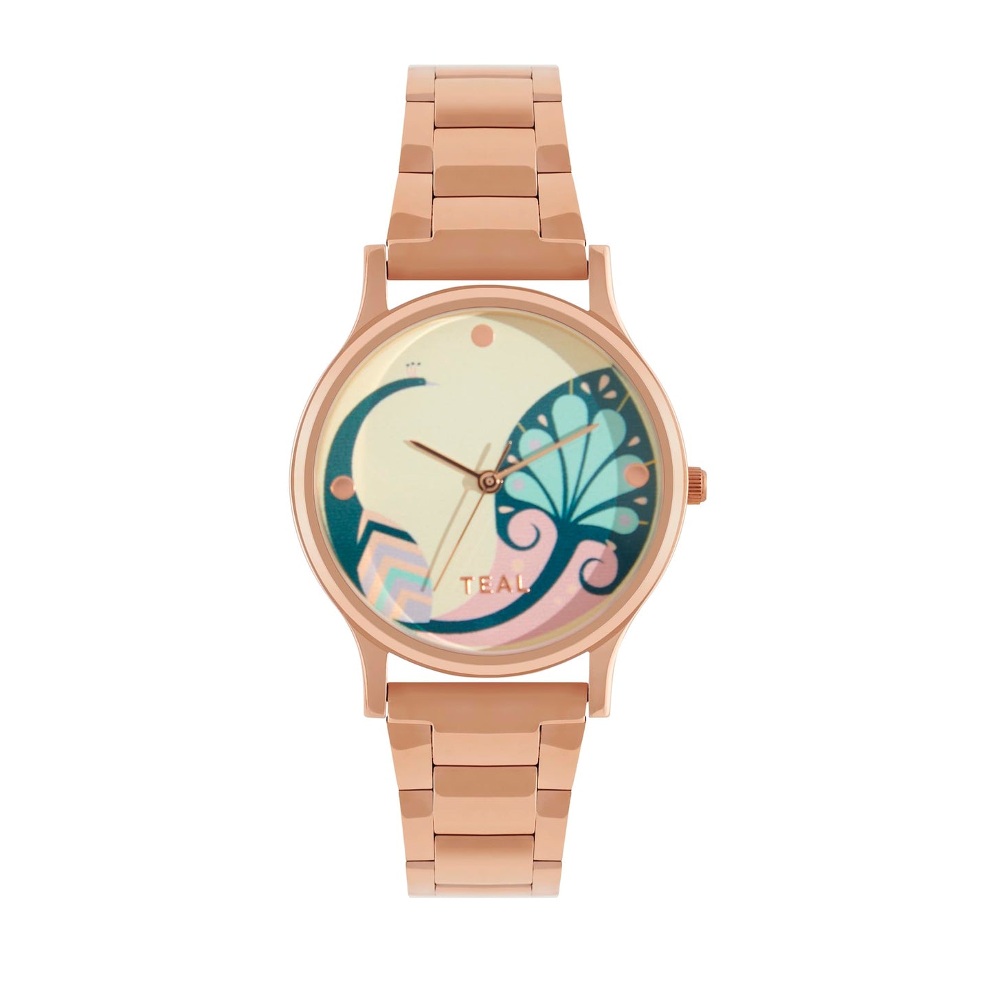 TEAL BY CHUMBAK Round Dial Analog Hand Watch for Women, Gifts for Women/Girls/Ladies, Stylish Fashion Watch for Casual/Work