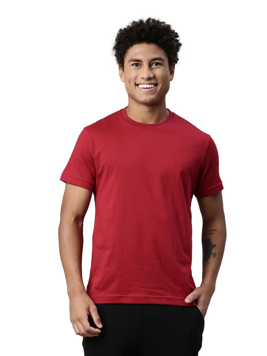 Levi's Men's Plain Regular Fit T-Shirt (PR680913_Red L)