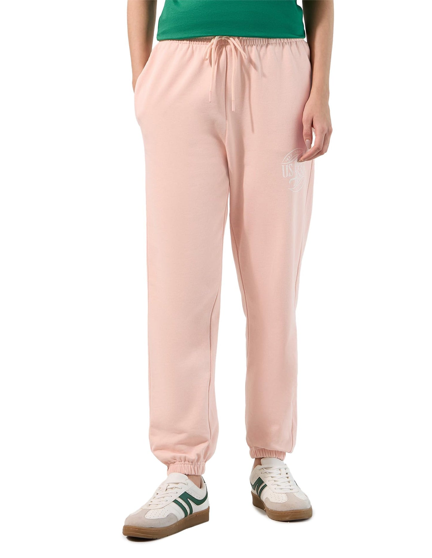 U.S. Polo ASSN. Solid Jogger Fit Trousers (UWAW25TRO144_Pink_XS)