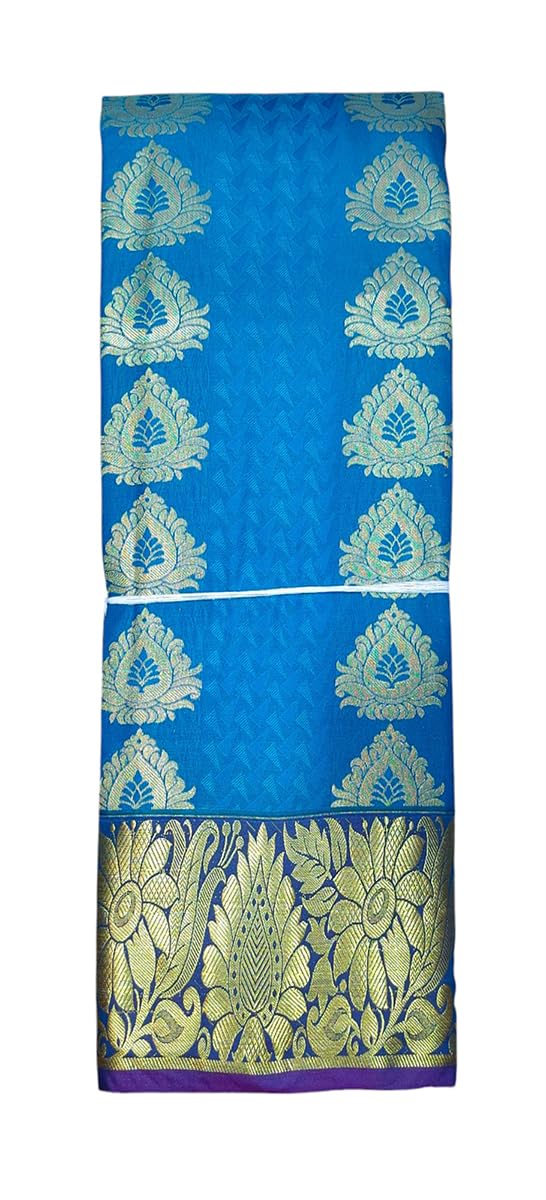 SREE KUMARAN Women's Kanchipuram Silk Pure Pattu Sarees With Blouse (VSK146-1)
