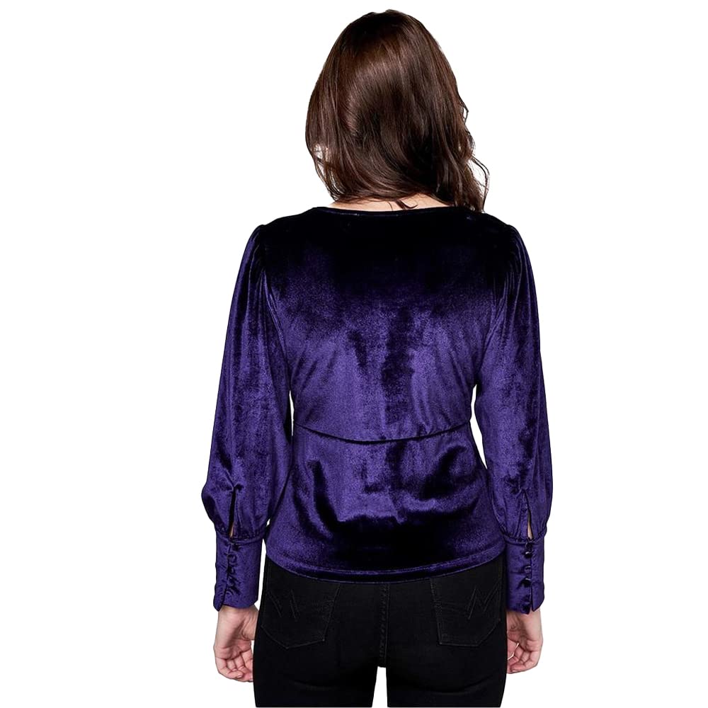 AND Women's Slim Fit Tunic Shirt (FW22AS155TVEL_Purple M)