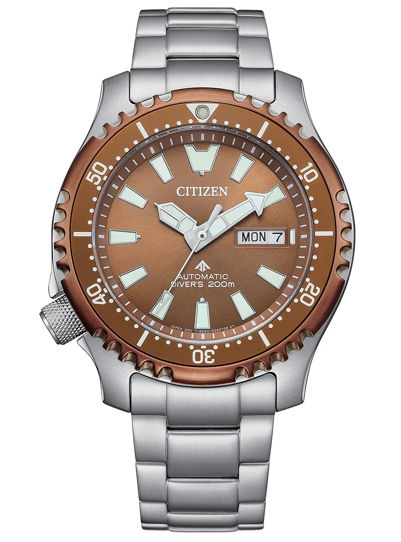 Citizen Analog Bronze Dial Men's Watch-NY0164-65X