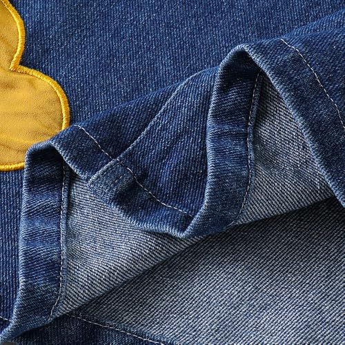 Hopscotch Girls Sleeveless White 2-Pc Floral Applique T-shirt & Skirt Dungaree For Age (6-7 Years)