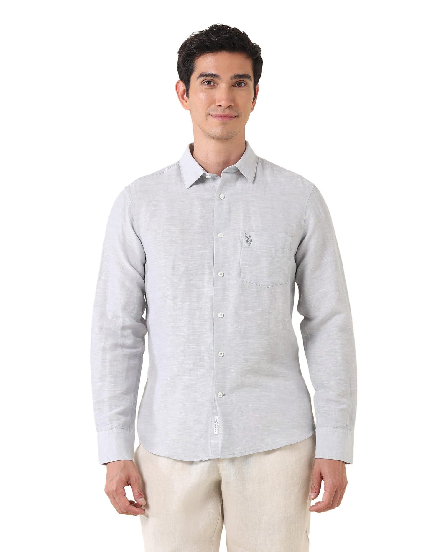 U.S. Polo Assn. Men's Tailored Fit Shirt (USSHT2622_Grey