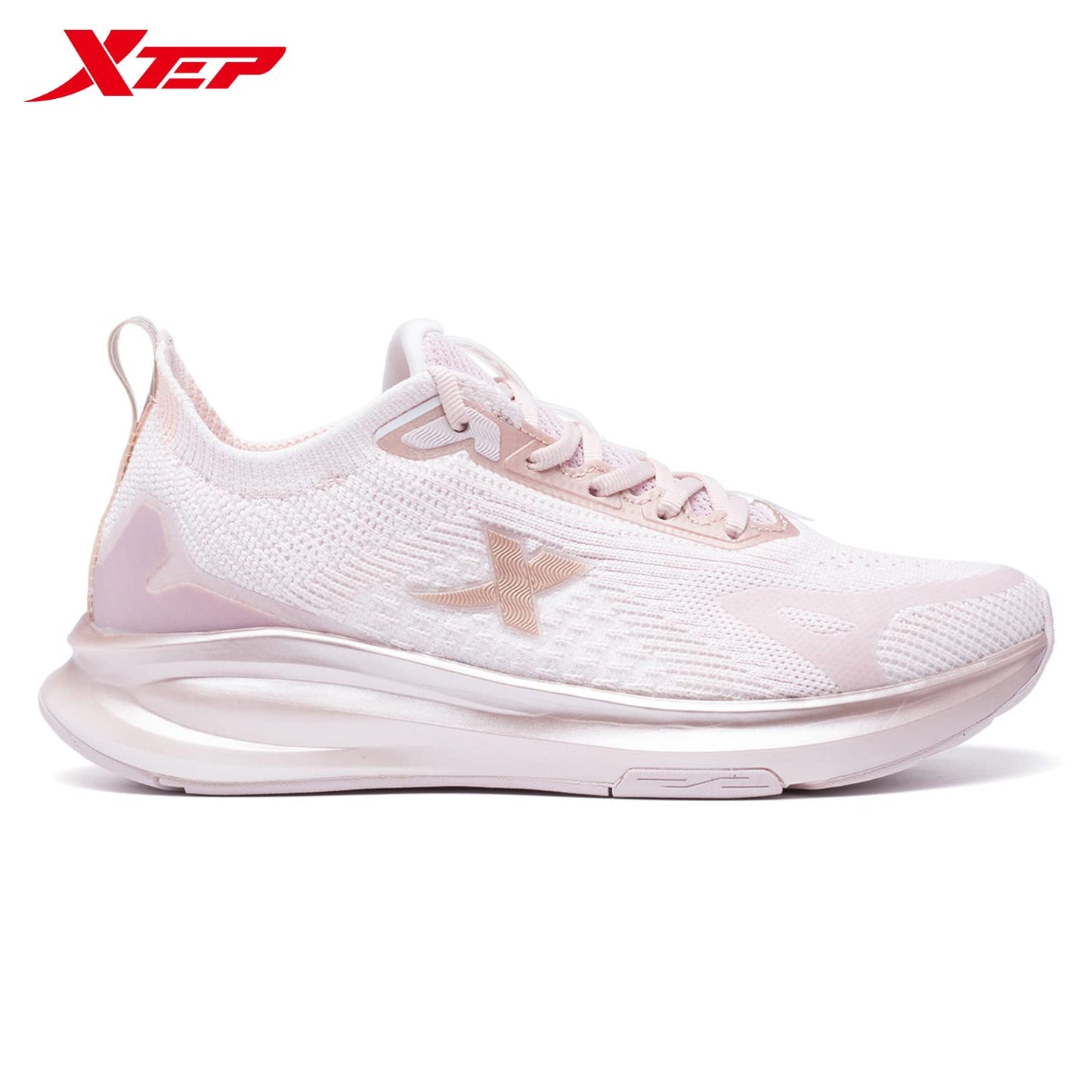 XTEP Pink Women's Stylish Upper Flexible Sole Running Shoes with Rebounding (6 UK)