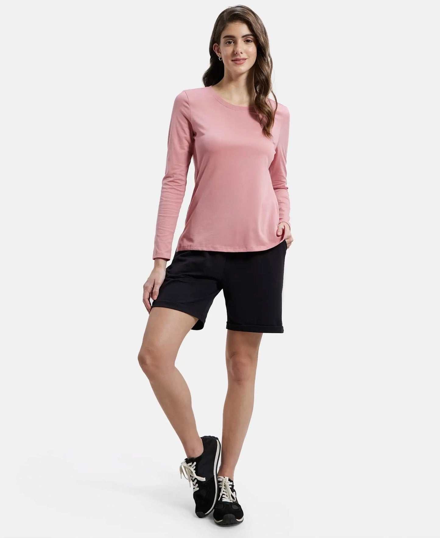 Jockey Women's Shorts (AW23_Black_Large)