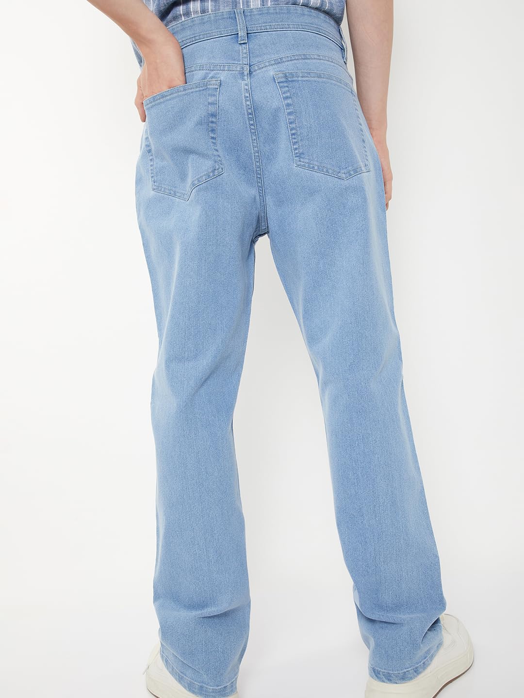 Max Men Washed Straight Fit Jeans (Blue_38)