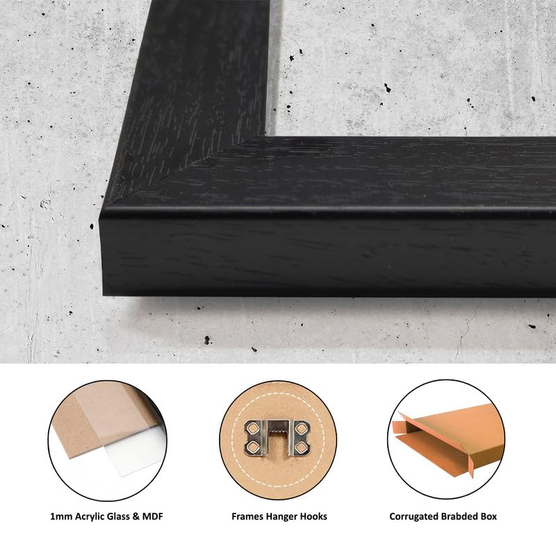 Nexaprint Customized LED Rectangular Photo Frame with 12X18 Inch Photo Upload Your Photo LED Adapter Included Wall Mounting 1mm Non-Breakable Acrylic Protection Gift Black