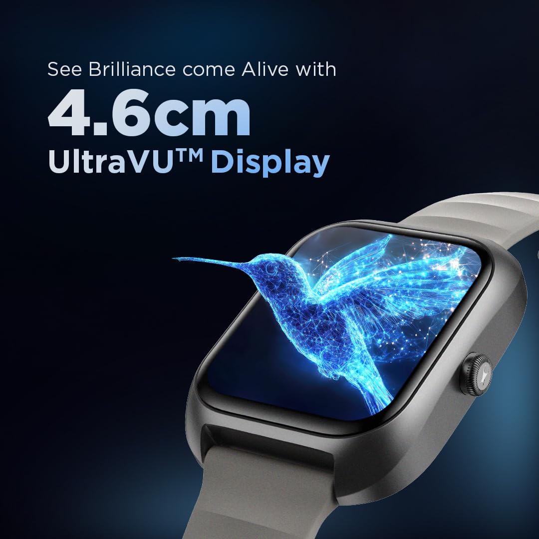 Fastrack VOX Plus 1.85” Smart Watch for Men & Women with TFT Display,to-do List,BT Calling, Offline Voice Commands, 24/7 Health Suite (SPO₂, HRM, Sleep), IP68, Games & Multiple Watch Faces