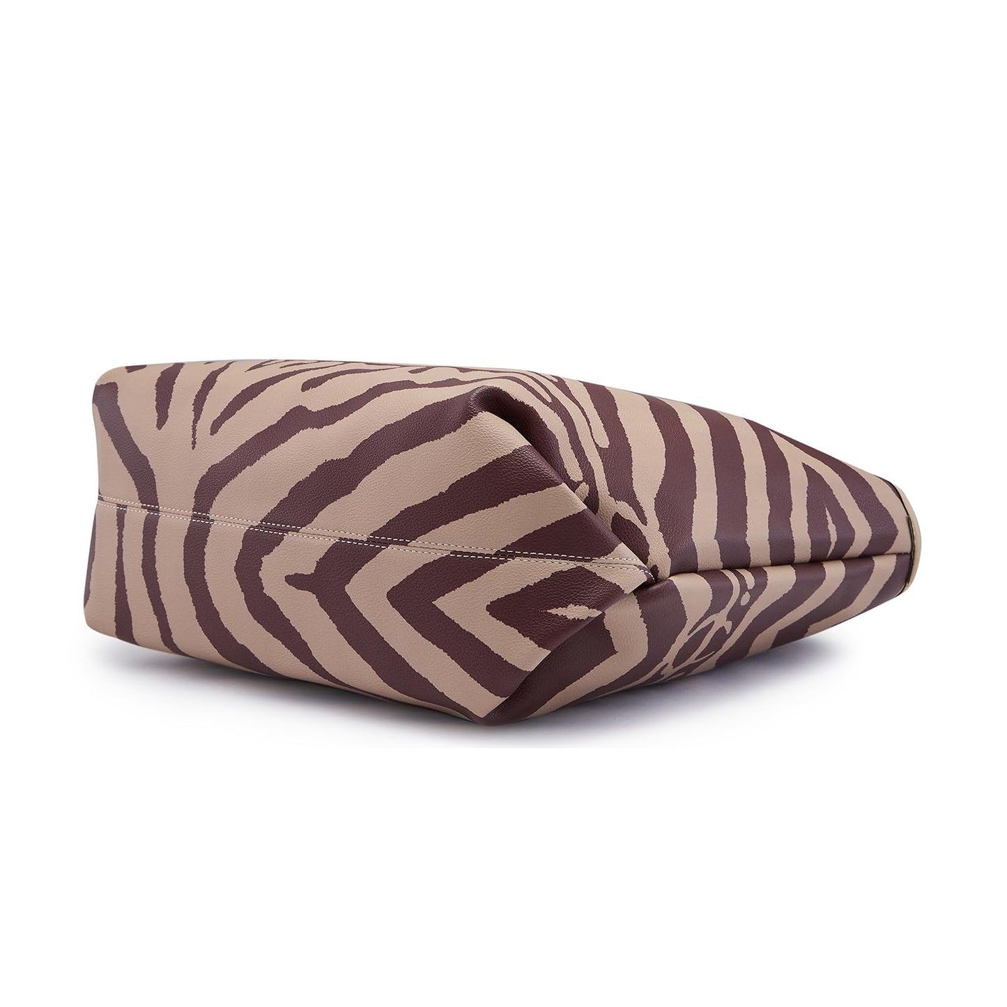 Caprese Zuzu Tote Large Beige – Elegant Shoulder Bag with Abstract Print, Spacious Office Tote, Quick Access Back Zip for Women, Stylish and Functional Design