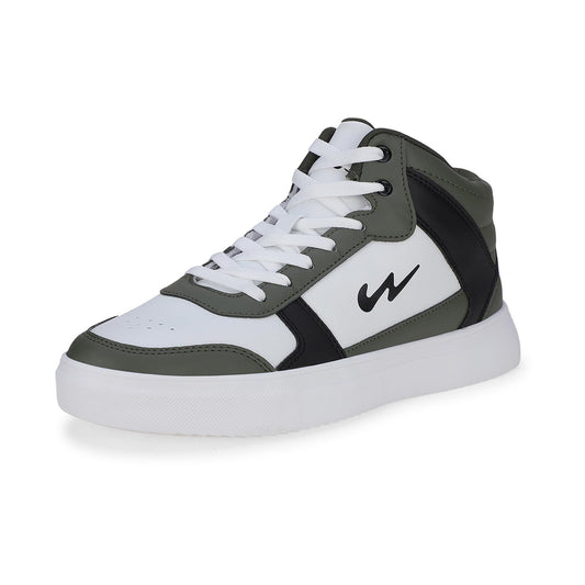 Campus Men's Stack Sneakers WHT/Olive/BLK - 7UK/India